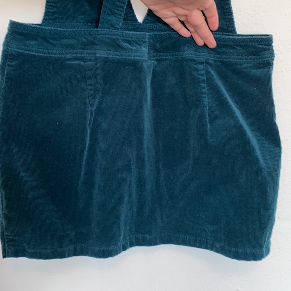 Wild Fable Blue / Green Corduroy Suspender / Overall Skirt - Picture 7 of 8